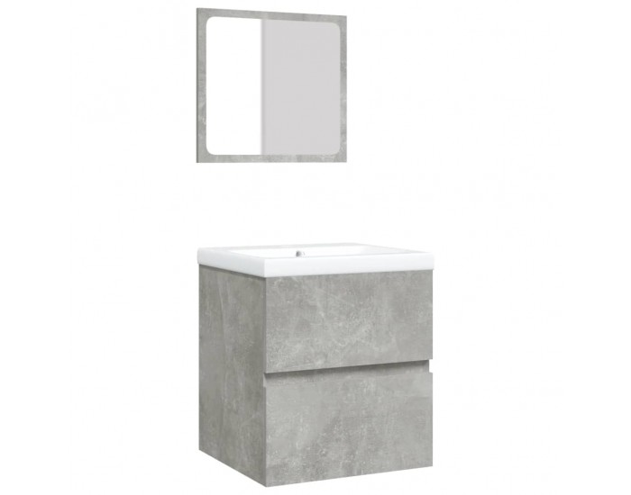 Sonata H Шкаф за баня с мивка и огледало, бетонно сив