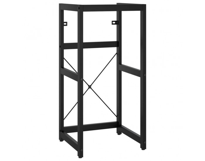 Sonata H Рамка за мивка за баня с вграден умивалник, черна, желязна