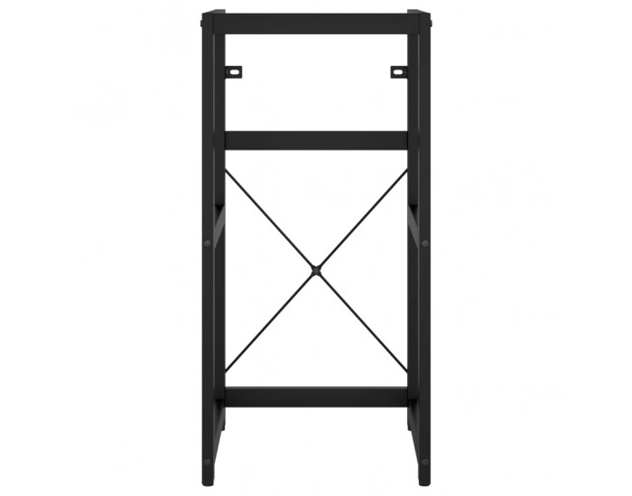 Sonata H Рамка за мивка за баня с вграден умивалник, черна, желязна