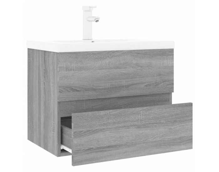 Sonata H Шкаф за мивка с вградена мивка, сив сонома, инженерно дърво