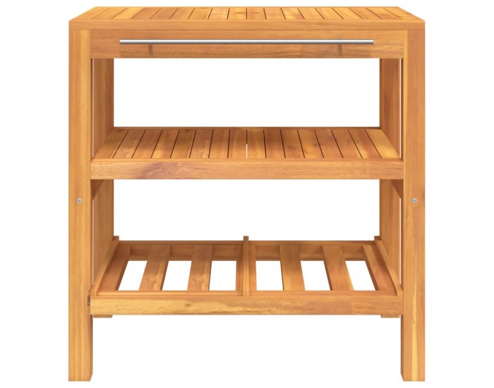 Sonata H Долен шкаф за баня с 2 рафта 74x45x75 см масивно дърво