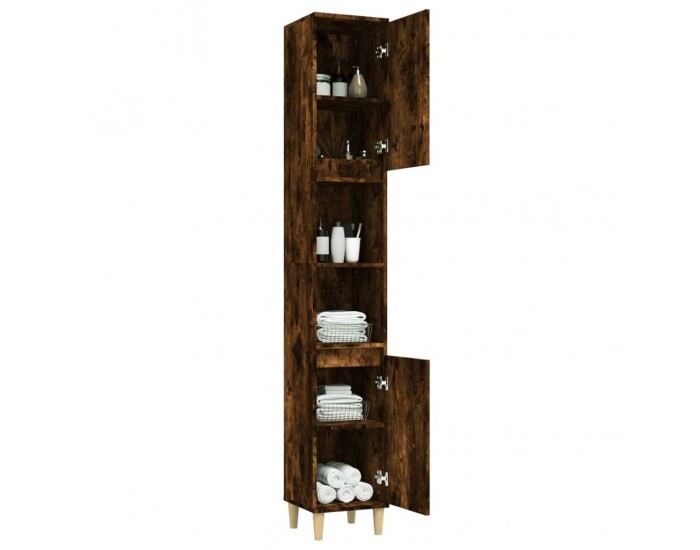 Sonata H Шкаф за баня, опушен дъб, 30x30x190 см, инженерно дърво