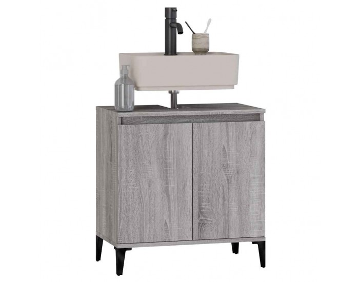 Sonata H Шкаф за мивка, сив сонома, 58x33x60 см, инженерно дърво