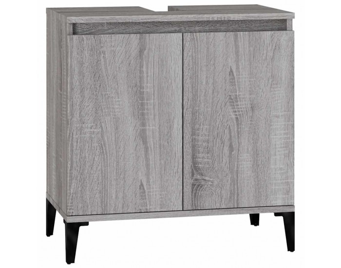 Sonata H Шкаф за мивка, сив сонома, 58x33x60 см, инженерно дърво