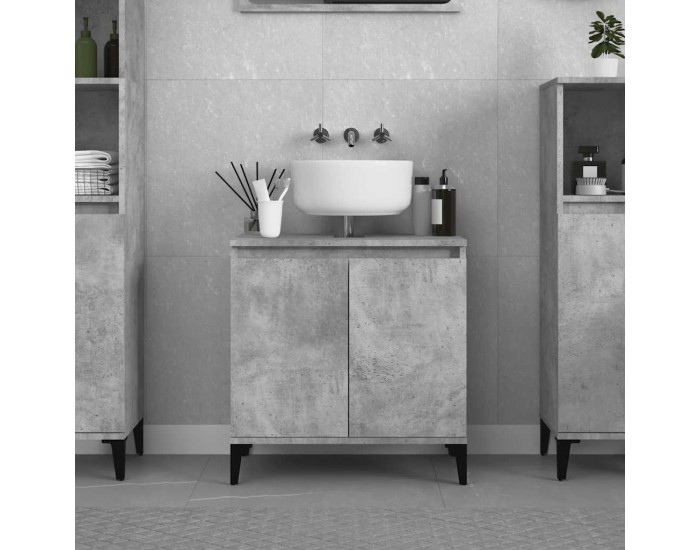 Sonata H Шкаф за мивка, бетонно сиво, 58x33x60 см, инженерно дърво