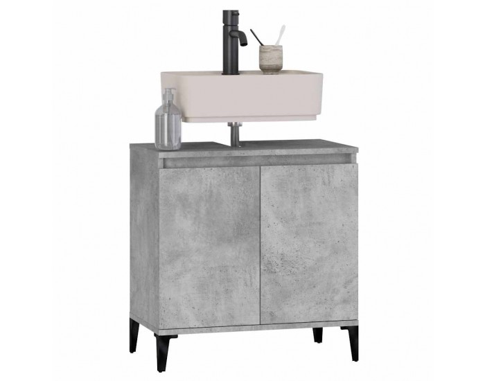 Sonata H Шкаф за мивка, бетонно сиво, 58x33x60 см, инженерно дърво