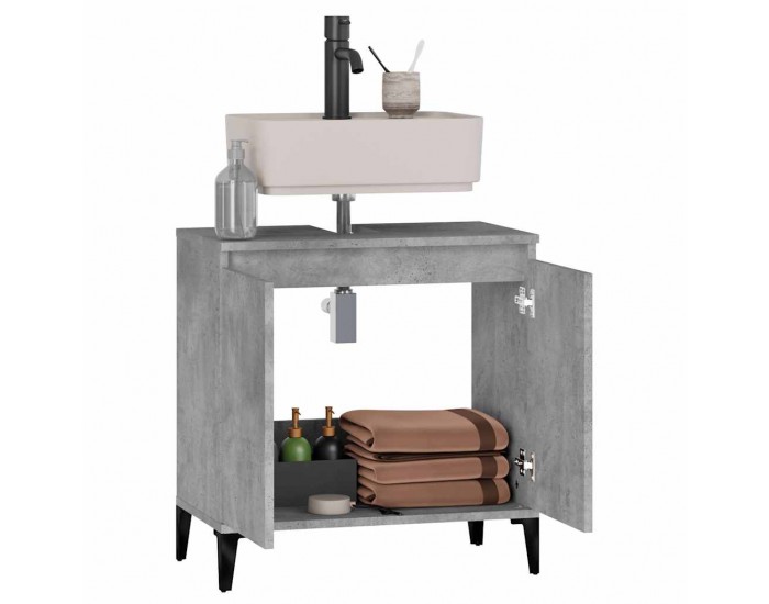 Sonata H Шкаф за мивка, бетонно сиво, 58x33x60 см, инженерно дърво