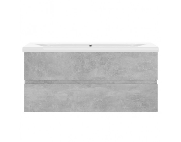 Sonata H Шкаф за баня с вградена мивка, бетонно сив, инженерно дърво