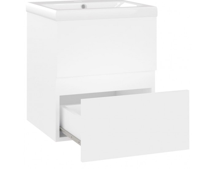 Sonata H Шкаф за баня с вградена мивка, бял, ПДЧ