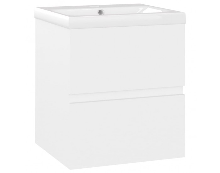 Sonata H Шкаф за баня с вградена мивка, бял, ПДЧ