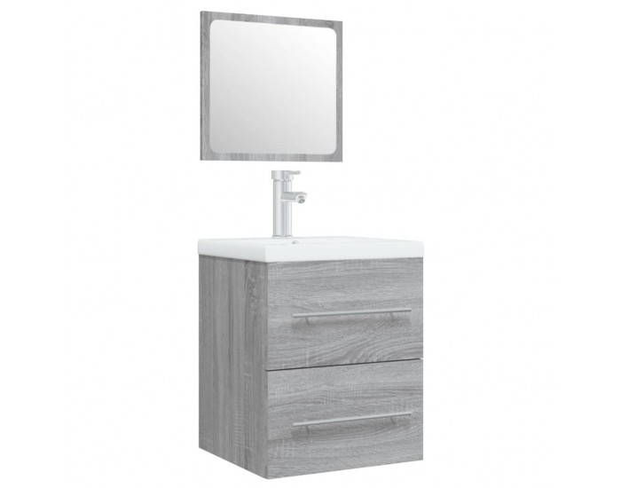 Sonata H Шкаф за мивка с вградена мивка, сив сонома, инженерно дърво