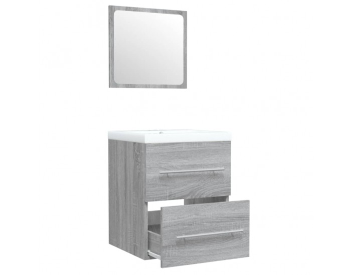 Sonata H Шкаф за мивка с вградена мивка, сив сонома, инженерно дърво