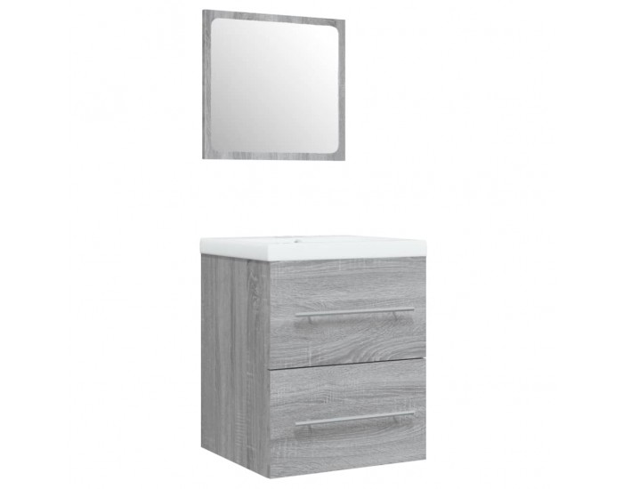 Sonata H Шкаф за мивка с вградена мивка, сив сонома, инженерно дърво