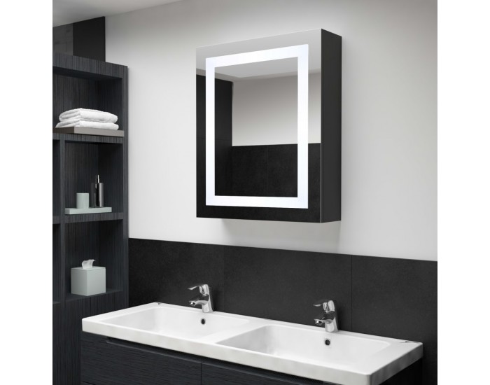 Sonata H LED шкаф с огледало за баня, 50x13x70 см