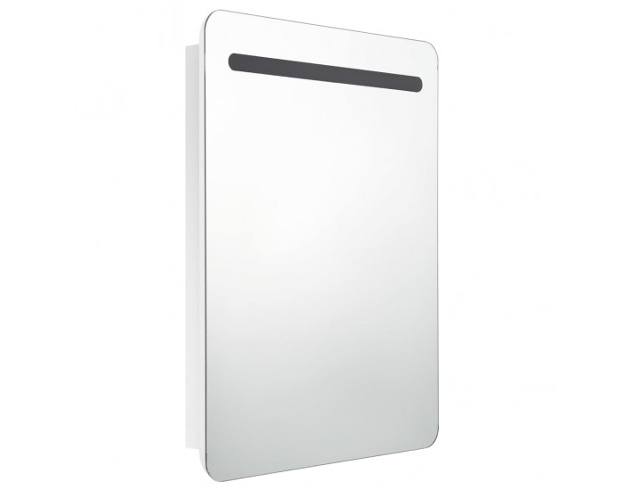 Sonata H LED шкаф с огледало за баня, сияйно бяло, 60x11x80 см