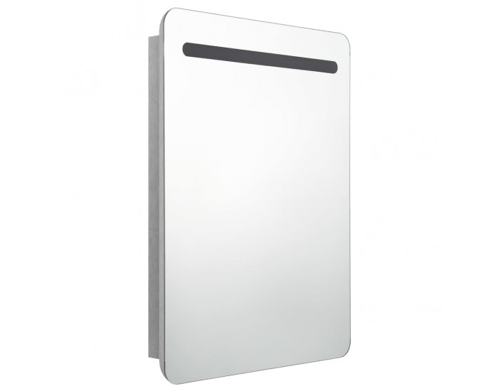 Sonata H LED шкаф с огледало за баня, бетонно сив, 60x11x80 см