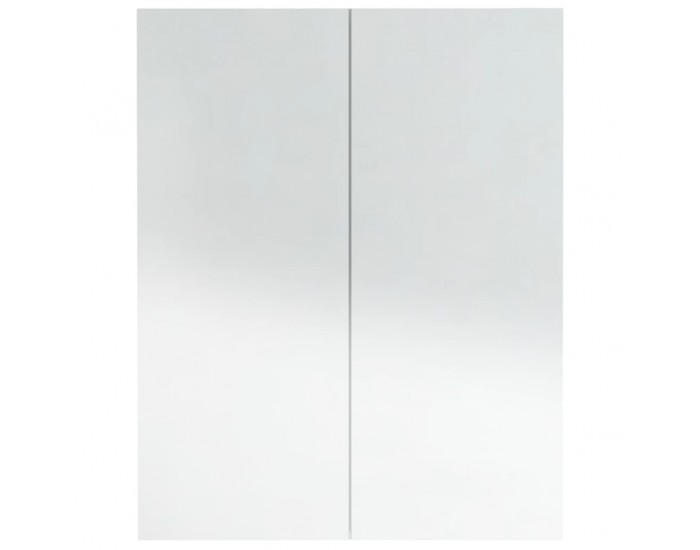Sonata H Шкаф с огледало за баня, 60x15x75 см, МДФ, бял гланц