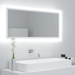 Sonata H LED огледало за баня, бяло, 100x8,5x37 см, акрил - Шкафове за баня