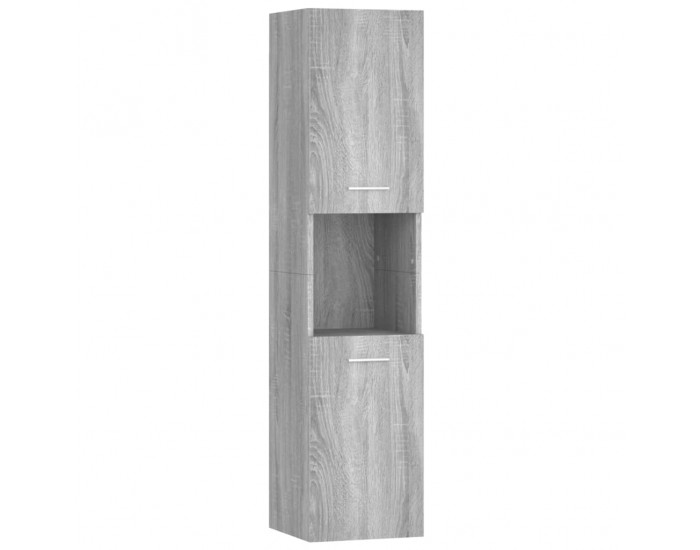 Sonata H Шкаф за баня, сив сонома, 30x30x130 см, инженерно дърво