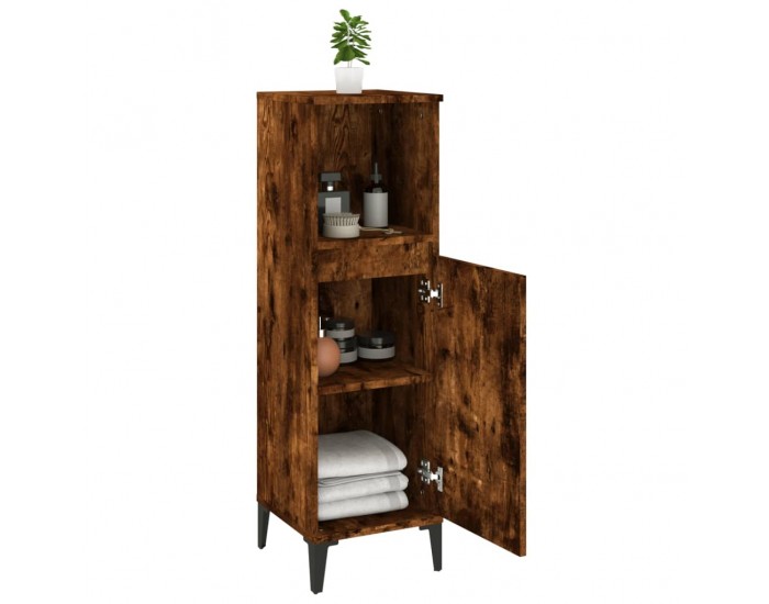 Sonata H Шкаф за баня, опушен дъб, 30x30x100 см, инженерно дърво