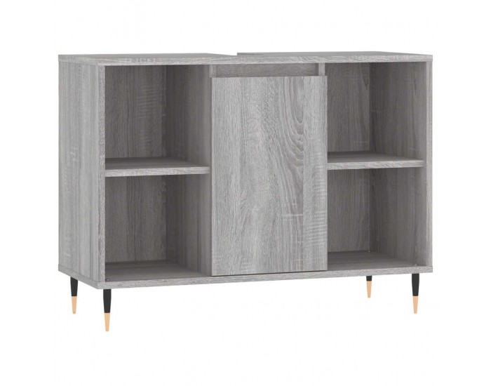 Sonata H Шкаф за баня, сив сонома, 80x33x60 см, инженерно дърво