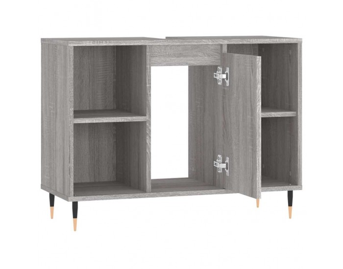 Sonata H Шкаф за баня, сив сонома, 80x33x60 см, инженерно дърво