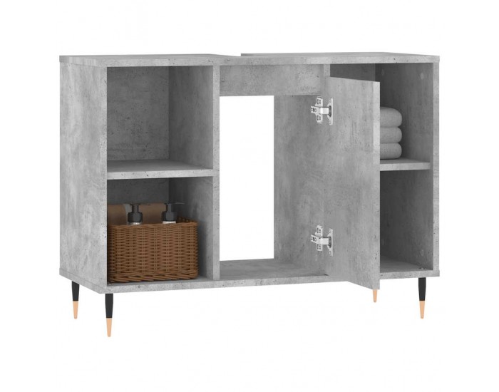 Sonata H Шкаф за баня, бетонно сив, 80x33x60 см, инженерно дърво