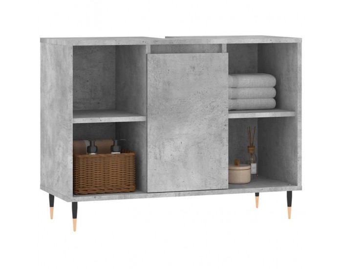 Sonata H Шкаф за баня, бетонно сив, 80x33x60 см, инженерно дърво