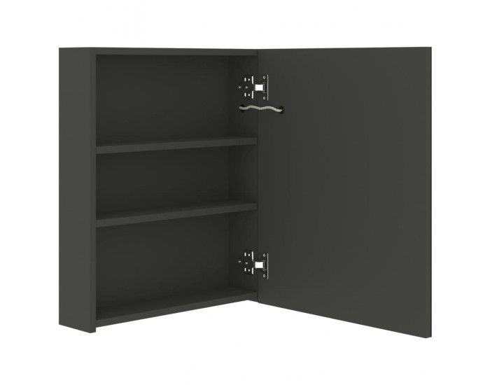 Sonata H LED шкаф с огледало за баня, антрацит, 50x14x60 см