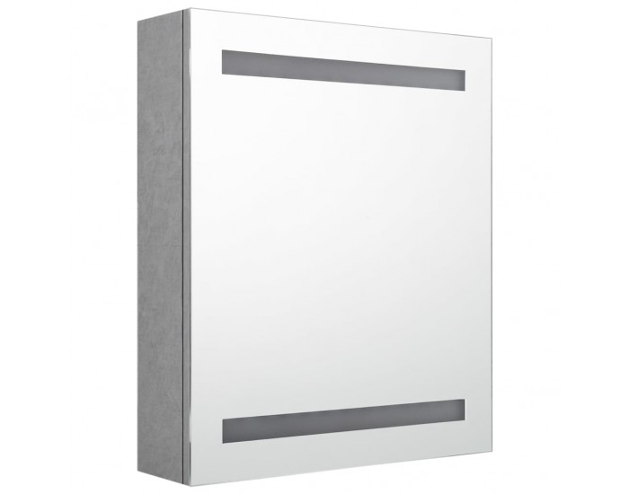 Sonata H LED шкаф с огледало за баня, бетонно сив, 50x14x60 см