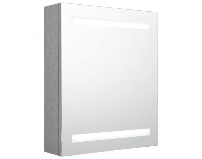 Sonata H LED шкаф с огледало за баня, бетонно сив, 50x14x60 см