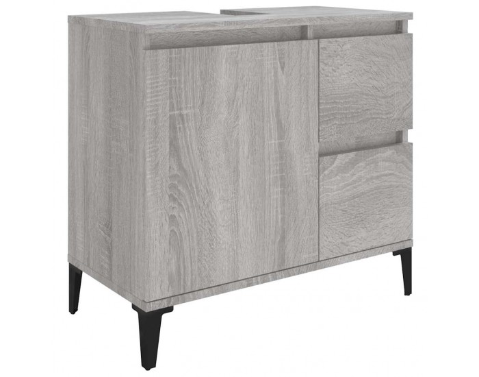 Sonata H Шкаф за баня, сив сонома, 65x33x60 см, инженерно дърво