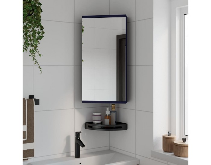 Sonata H Ъглов шкаф с огледало за баня сив 30x24x60 см