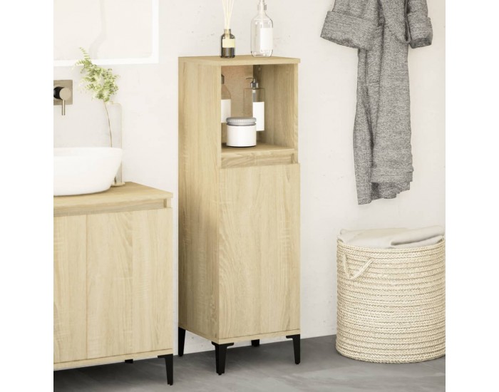 Sonata H Шкаф за баня, сонома дъб, 30x30x100 см, инженерно дърво