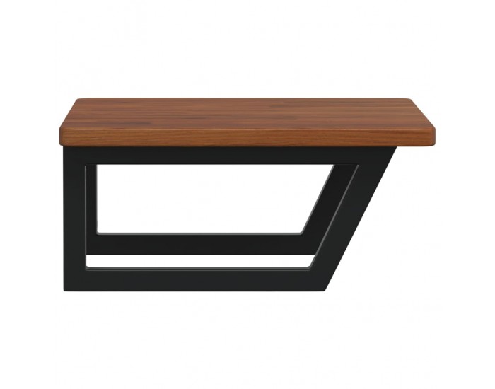 Sonata H Стенен рафт за мивка, стомана и масивно дърво дъб