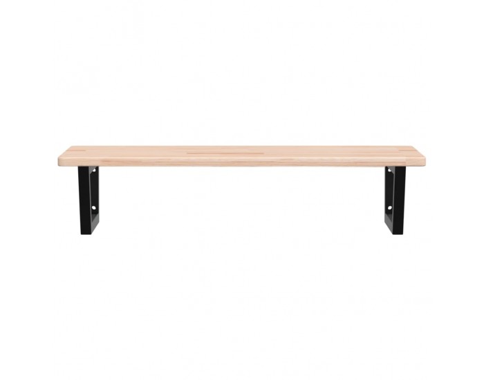 Sonata H Стенен рафт за мивка, стомана и масивно дърво дъб