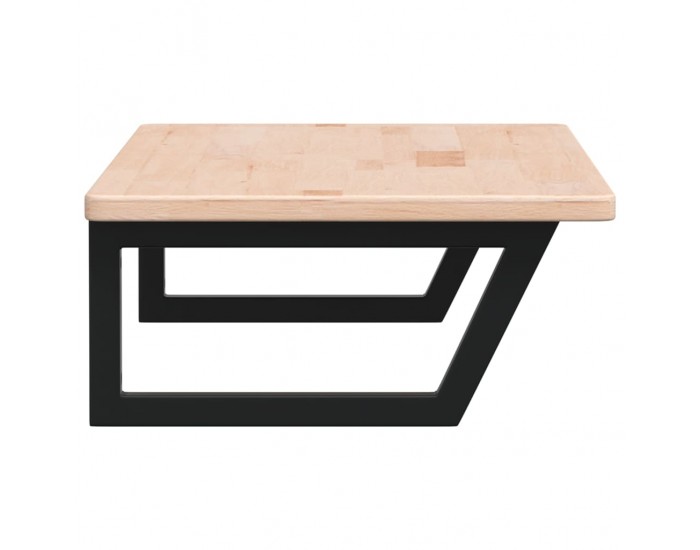 Sonata H Стенен рафт за мивка, стомана и масивно дърво дъб