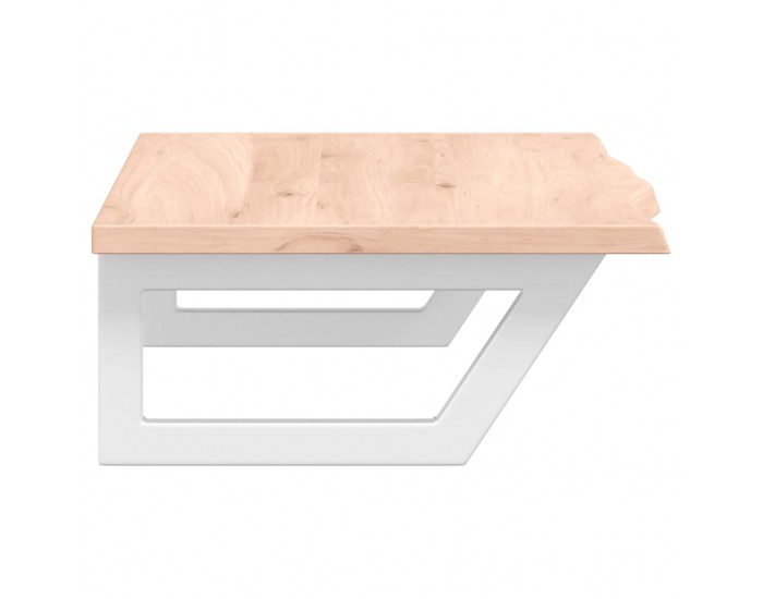 Sonata H Стенен рафт за мивка, стомана и масивно дърво дъб