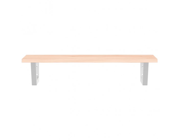 Sonata H Стенен рафт за мивка, стомана и масивно дърво дъб