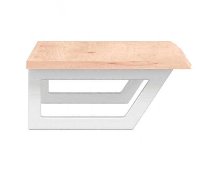 Sonata H Стенен рафт за мивка, стомана и масивно дърво дъб