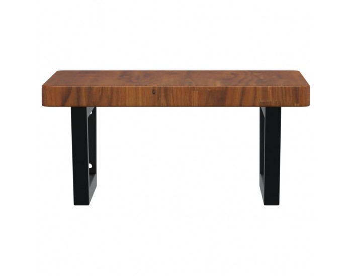 Sonata H Стенен рафт за мивка, стомана и масивно дърво дъб