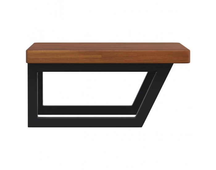 Sonata H Стенен рафт за мивка, стомана и масивно дърво дъб