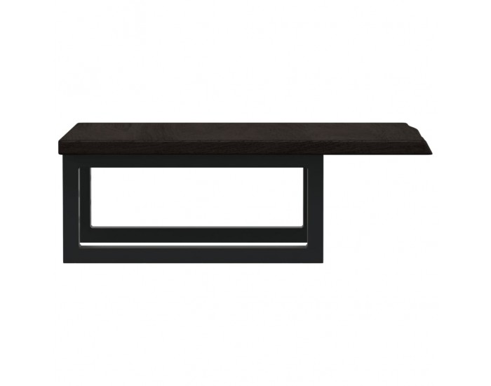 Sonata H Стенен рафт за мивка, стомана и масивно дърво дъб