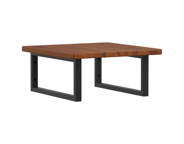 Sonata H Стенен рафт за мивка, стомана и масивно дърво дъб