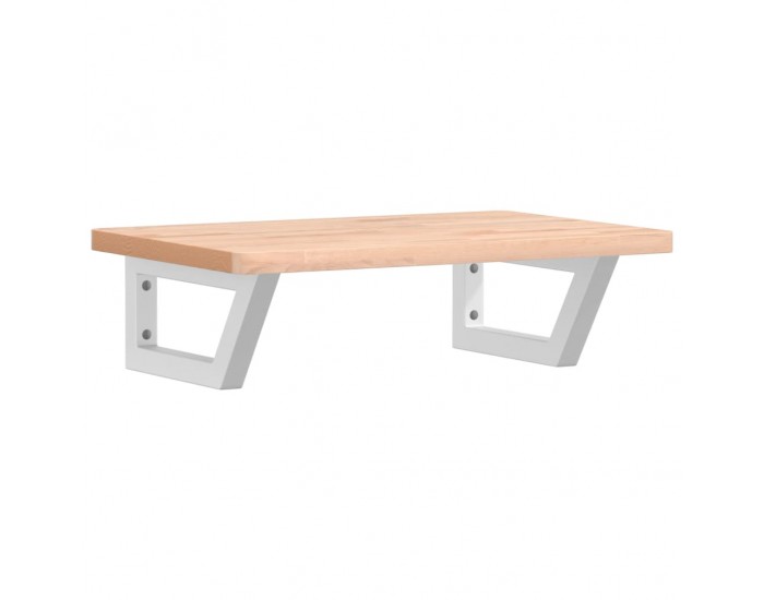 Sonata H Стенен рафт за мивка, стомана и масивно дърво бук