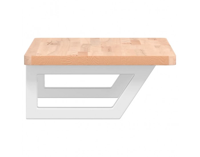 Sonata H Стенен рафт за мивка, стомана и масивно дърво бук