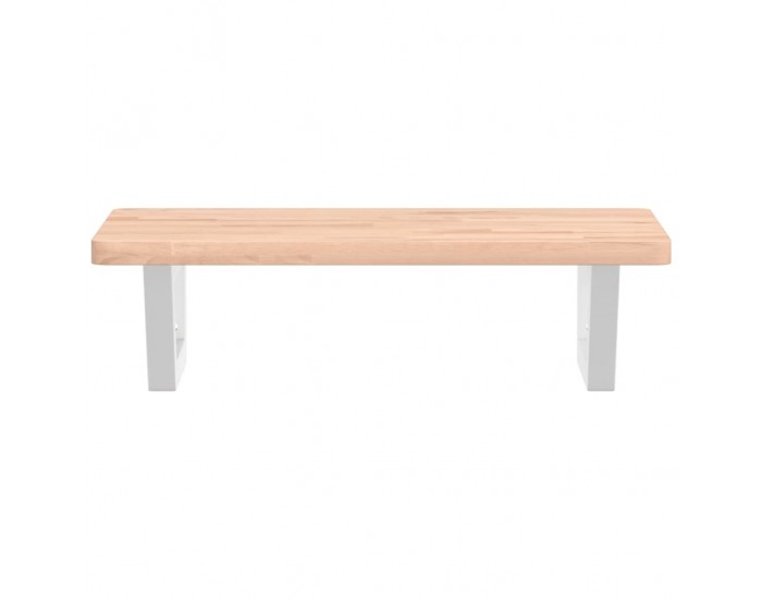 Sonata H Стенен рафт за мивка, стомана и масивно дърво бук