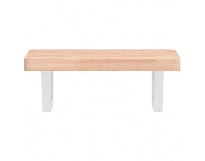 Sonata H Стенен рафт за мивка, стомана и масивно дърво бук