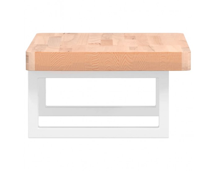 Sonata H Стенен рафт за мивка, стомана и масивно дърво бук