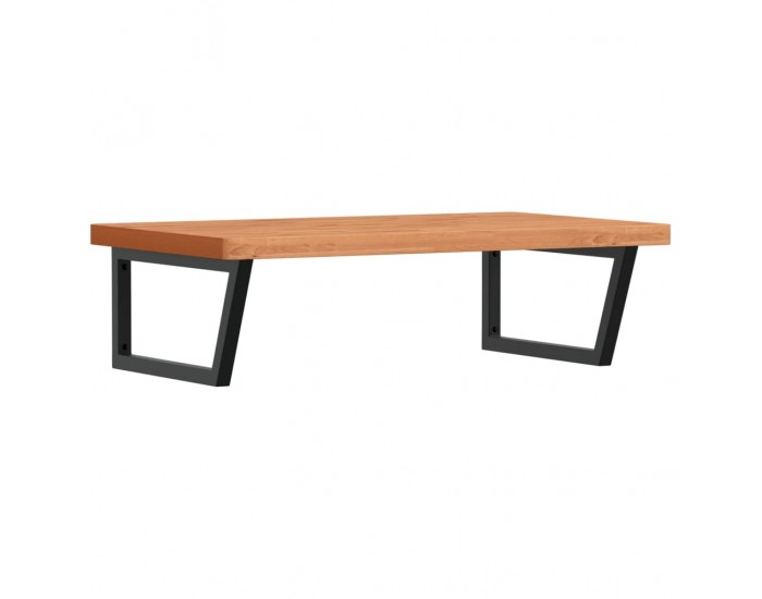 Sonata H Стенен рафт за мивка, стомана и масивно дърво бук